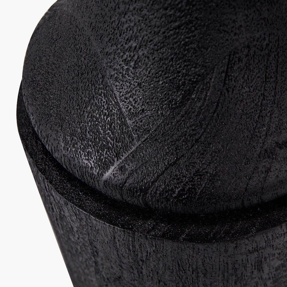 Marin Black Wood Tall Neck Table Lamp - Base Only